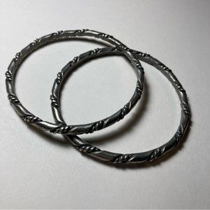 2 Vintage Kelly Waters Pewter Bangles